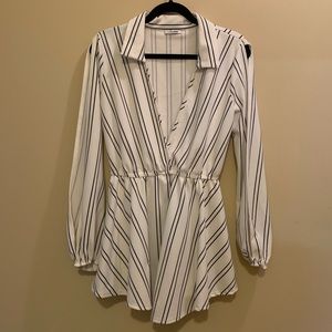 Fashion Nova Striped Romper